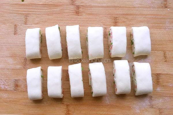 火腿香葱花卷的做法图解10