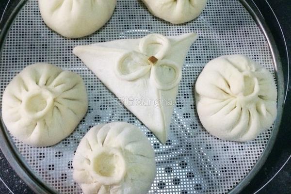 芥菜肉丁包 中种发面法的做法图解7