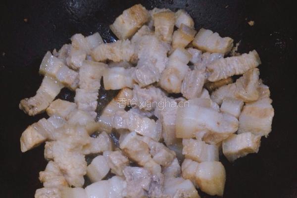 红烧肉炖菜的做法图解2