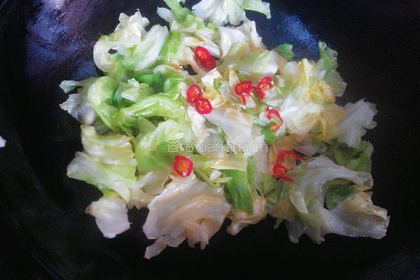 蚝油手撕包菜的做法图解3