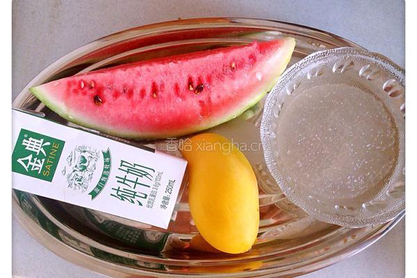 西瓜芒果西米露的做法图解1