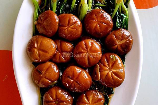 香菇扒油菜的做法图解11