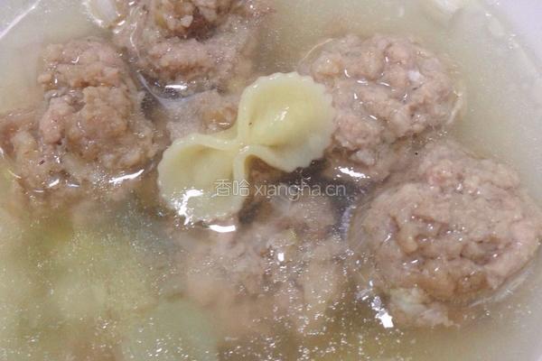 肉丸蝴蝶面?的做法图解4