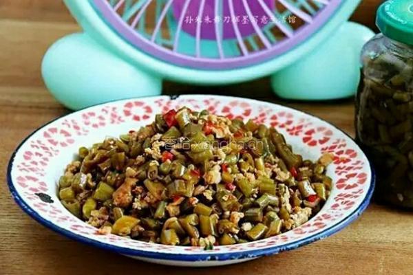 速腌酸豇豆与肉末酸豆角
