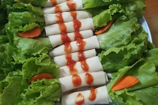 生菜豆皮卷的做法图解6