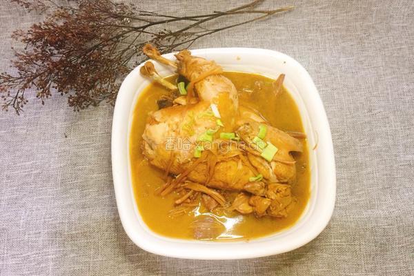 光花菜炖鸡的做法图解6