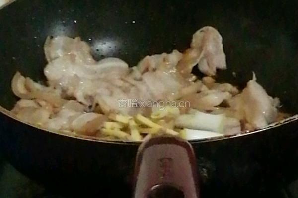 爆炒盐煎肉的做法图解3