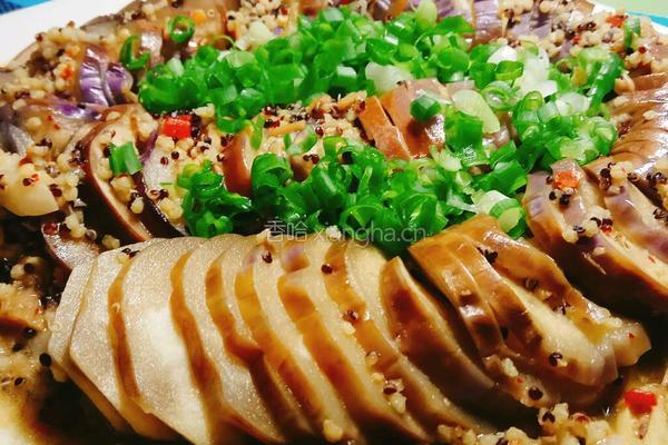 藜麥小米煮蟠龍茄子的做法图解8
