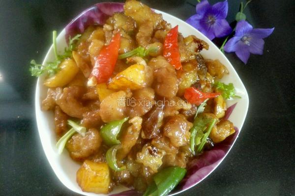 肉段地三鲜的做法图解12