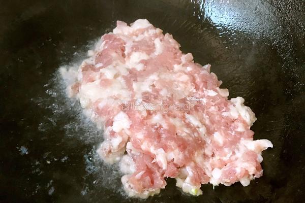肉末炒刀豆的做法图解3