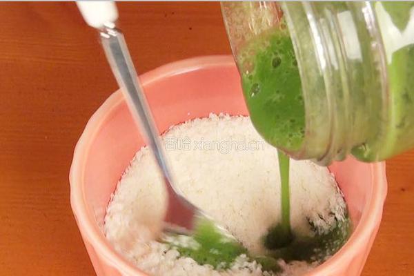 青菜香菇米糊的做法图解4
