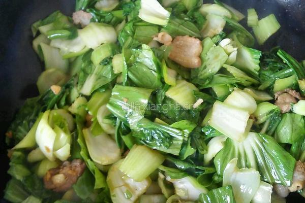 豆泡油菜的做法图解6