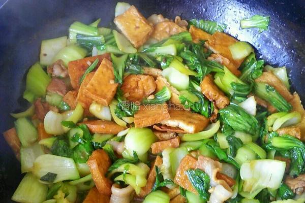 豆泡油菜的做法图解8