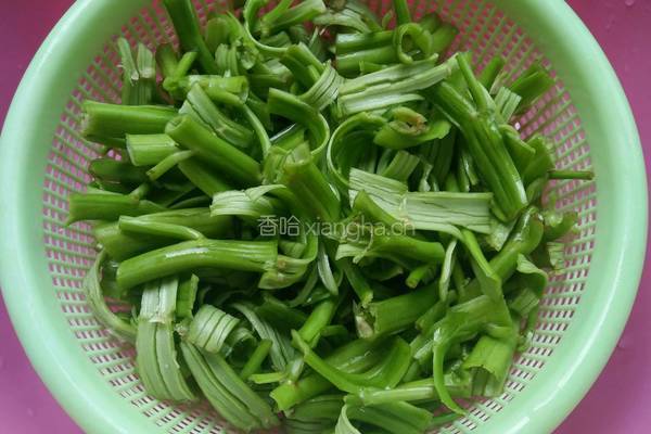 炝炒空心菜梗的做法图解2