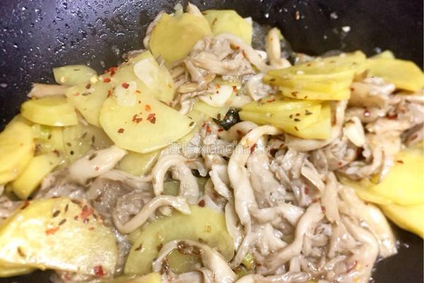 辣炒蘑菇土豆片的做法图解9