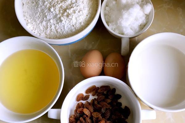 葡萄干马芬蛋糕的做法图解1