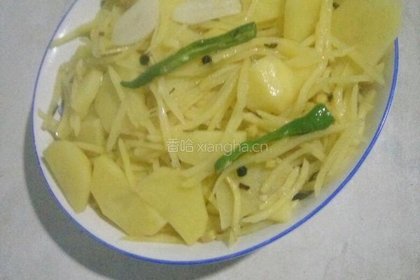 酸辣土豆丝片的做法图解3