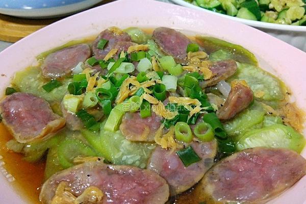 丝瓜蒸香肠的做法图解6