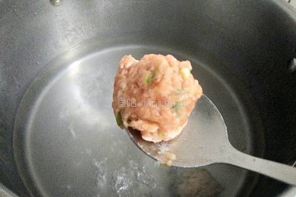 油菜粉丝肉丸汤的做法图解7