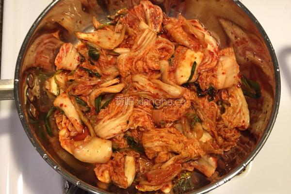 韩式泡菜汤(김치찌개)的做法图解5