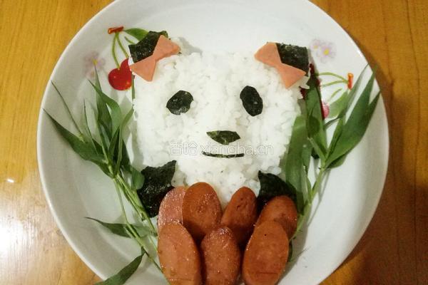 大熊猫饭团的做法图解13