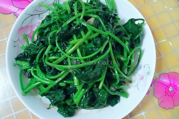 蒜香红薯叶的做法图解7