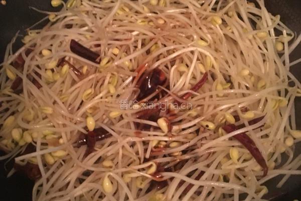 干辣椒炒黄豆芽的做法图解7