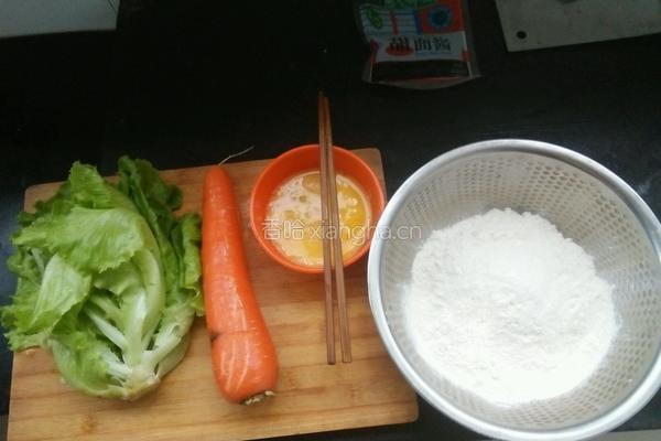 自制美味面糊早餐饼的做法图解1
