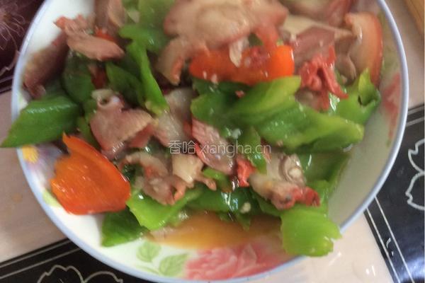 猪头肉炒青椒的做法图解5