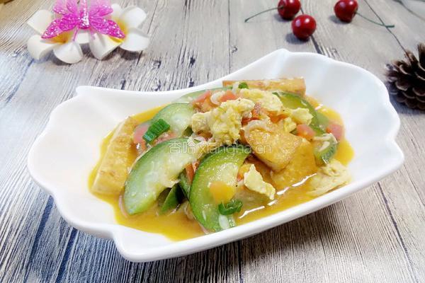西红柿鸡蛋烧丝瓜豆腐的做法图解16
