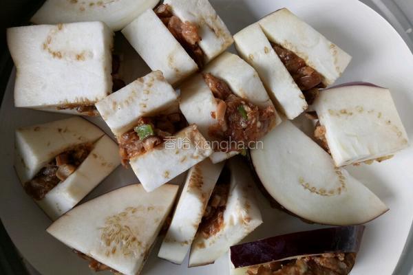 茄子酿肉的做法图解1