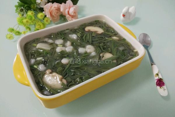 虾仁炒莼菜的做法图解11