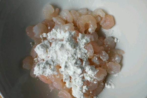虾仁炒莼菜的做法图解2