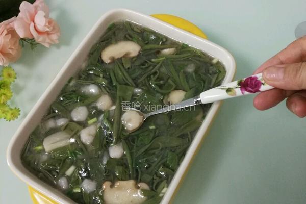 虾仁炒莼菜的做法图解12