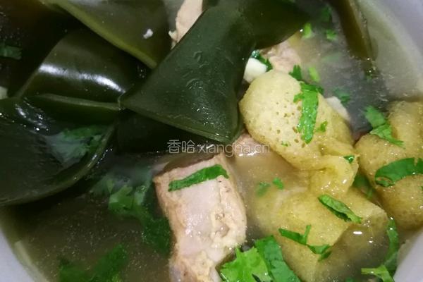 高压锅排骨竹荪海带汤的做法图解5