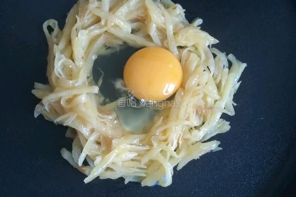 土豆丝太阳煎蛋的做法图解7