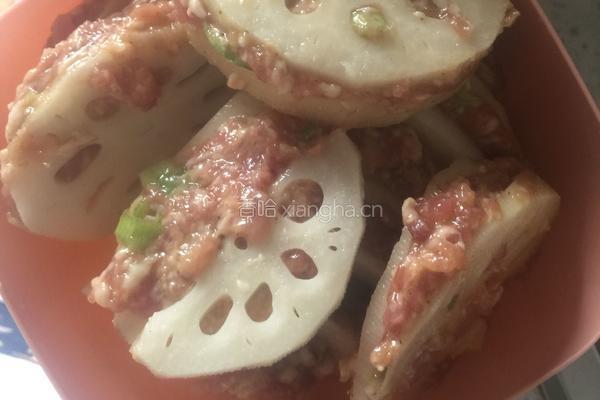 炸莲藕盒的做法图解4