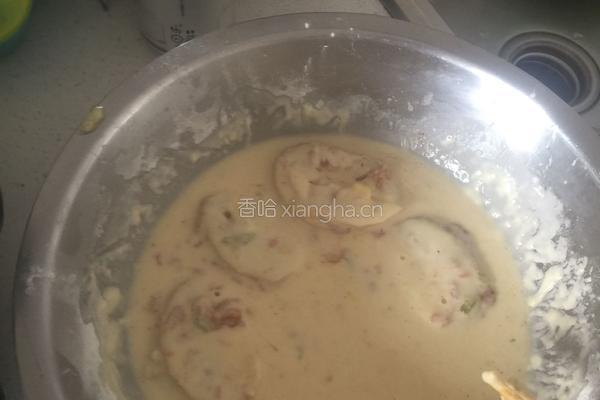 炸莲藕盒的做法图解5