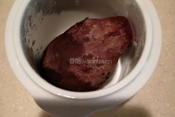 梅花紫薯饼的做法图解1