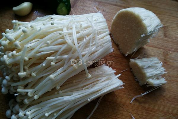 芝麻酱拌金针菇的做法图解3