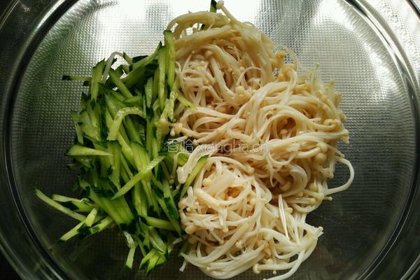 芝麻酱拌金针菇的做法图解13