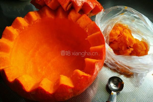 香菇糯米鸡翅南瓜盅的做法图解9