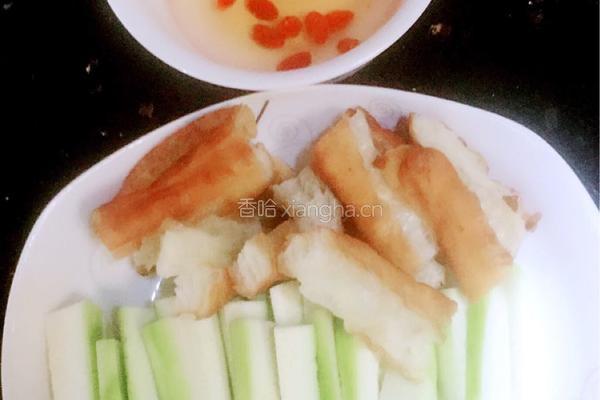 油条丝瓜的做法图解2