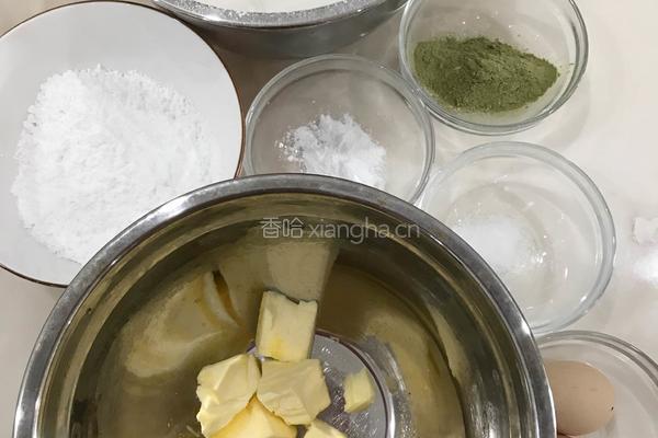 抹茶磅蛋糕的做法图解1