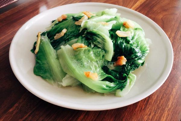 猪油渣炒生菜的做法图解6
