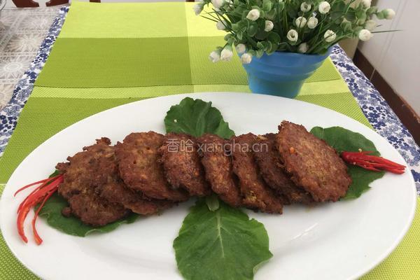 香煎蔬菜肉饼的做法图解7