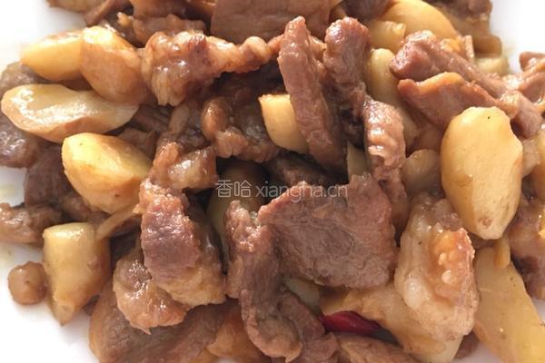 拆骨肉炒菱角的做法图解6