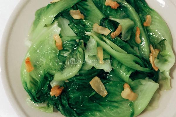 猪油渣炒生菜的做法图解5