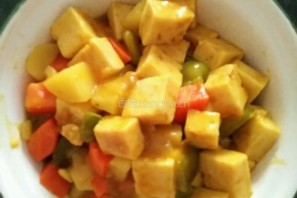 咖喱土豆虾糕的做法图解5