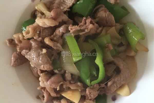 尖椒炒牛肉的做法图解4